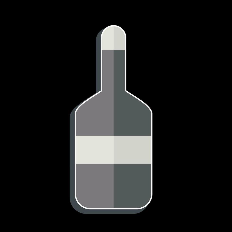 icona bottiglia. relazionato per mare simbolo. lucido stile. semplice design modificabile. semplice illustrazione vettore