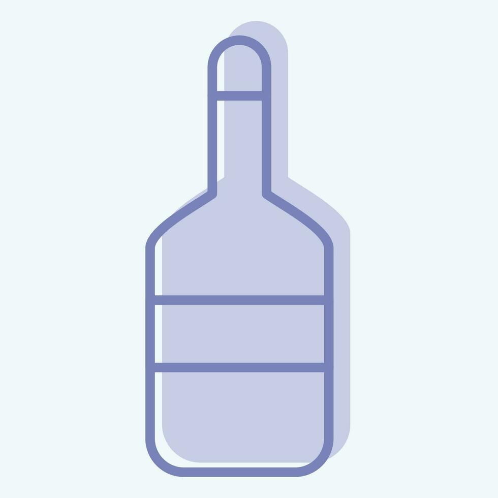 icona bottiglia. relazionato per mare simbolo. Due tono stile. semplice design modificabile. semplice illustrazione vettore