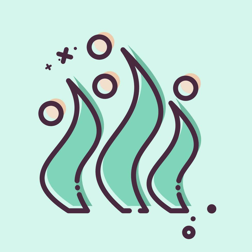 icona alga marina. relazionato per mare simbolo. mbe stile. semplice design modificabile. semplice illustrazione vettore