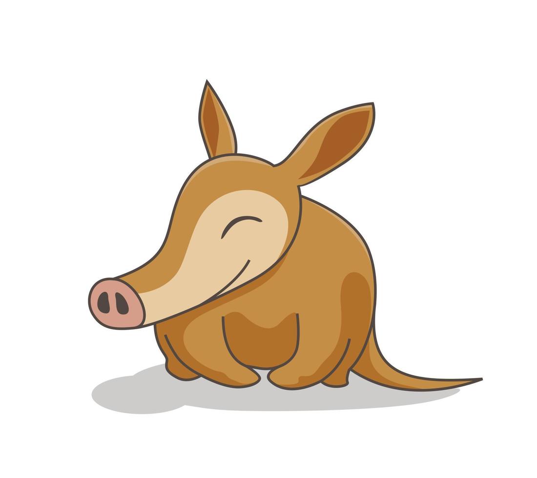 immagine vettoriale cartone animato aardvark