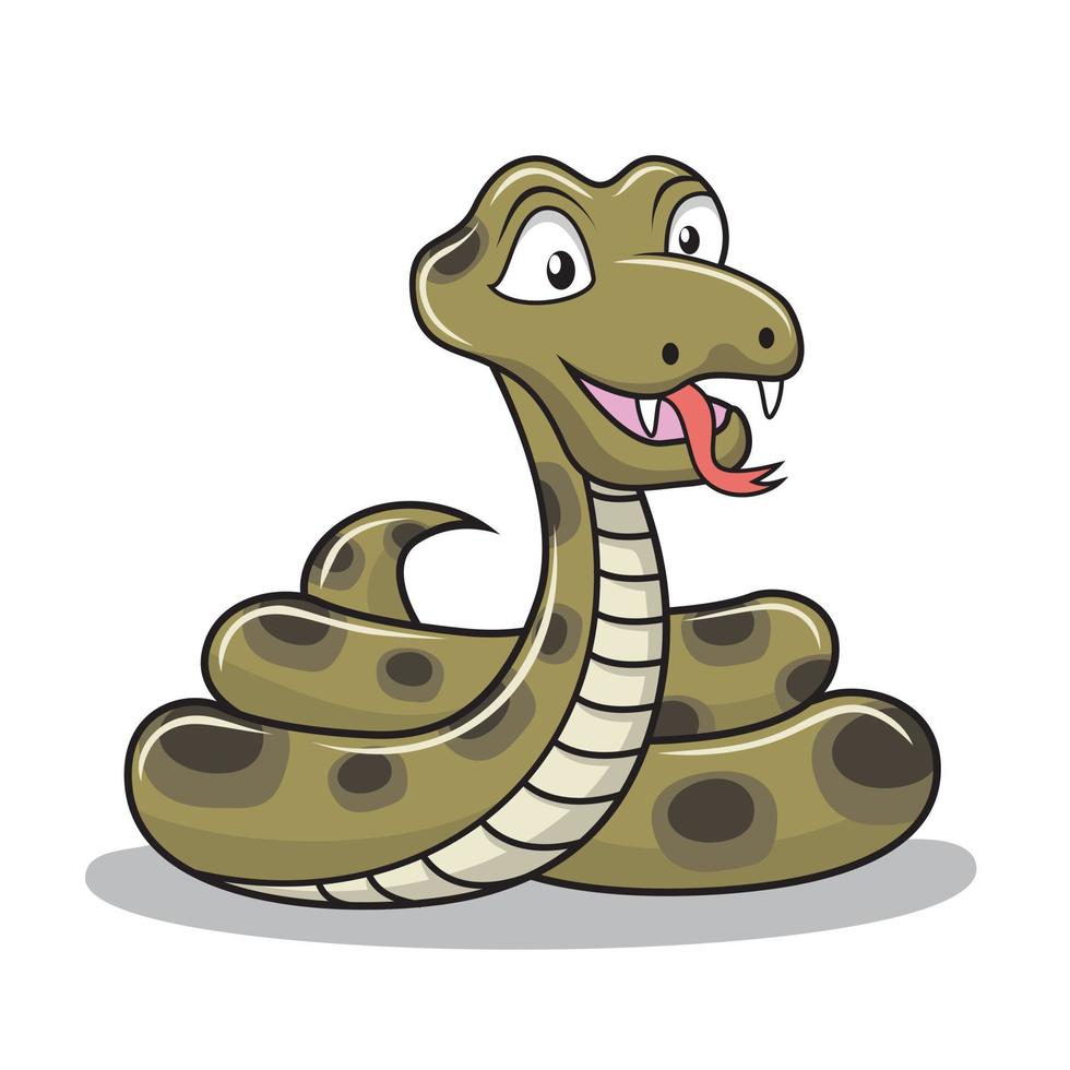 illustrazioni di serpente isolato cartone animato vipera vettore