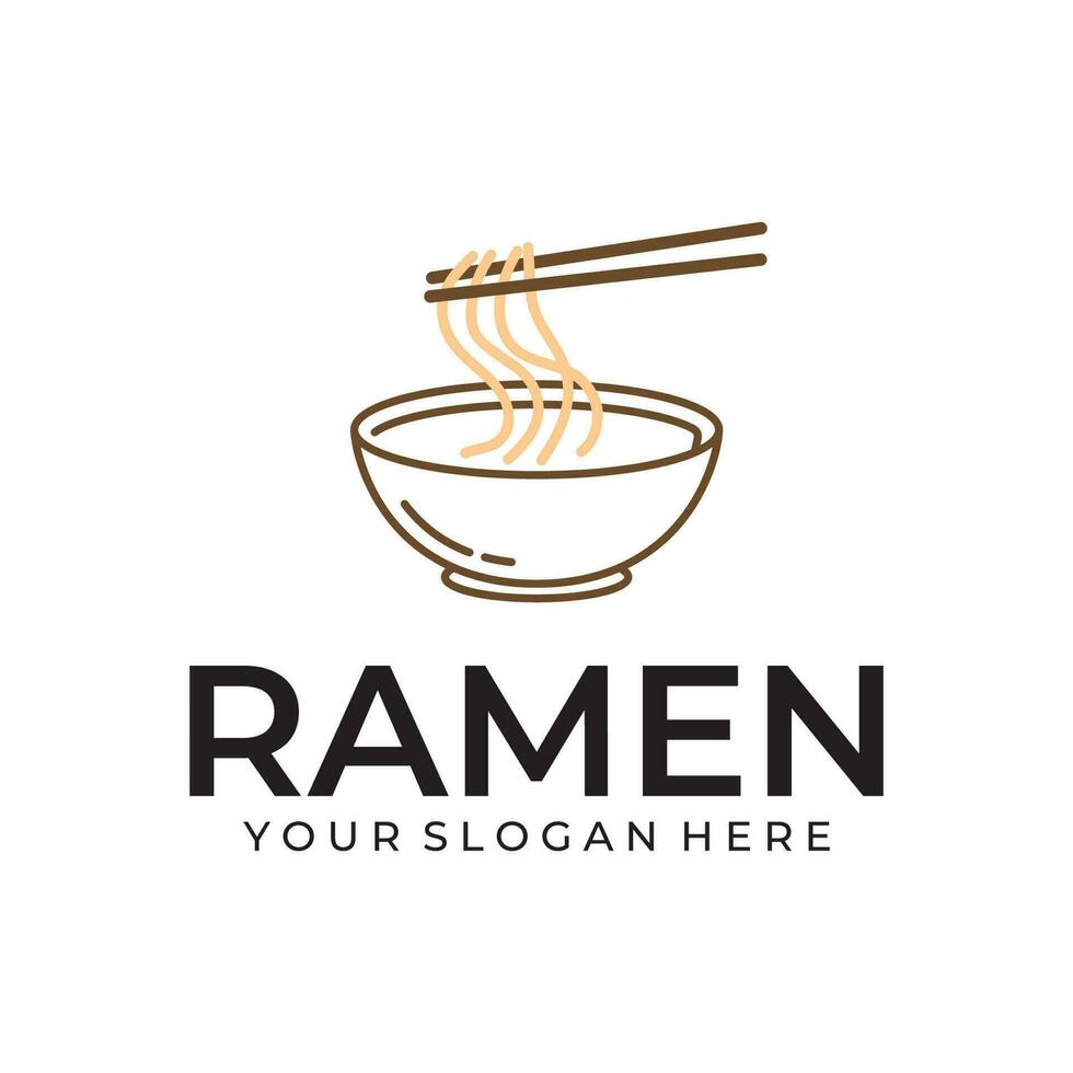 ramen illustrazione logo vettore