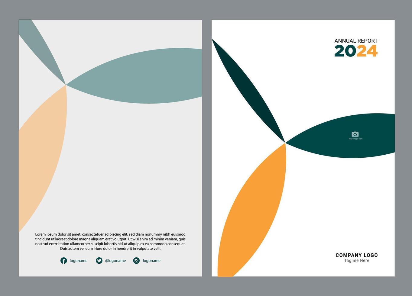 annuale rapporto copertina design modificabile vettore