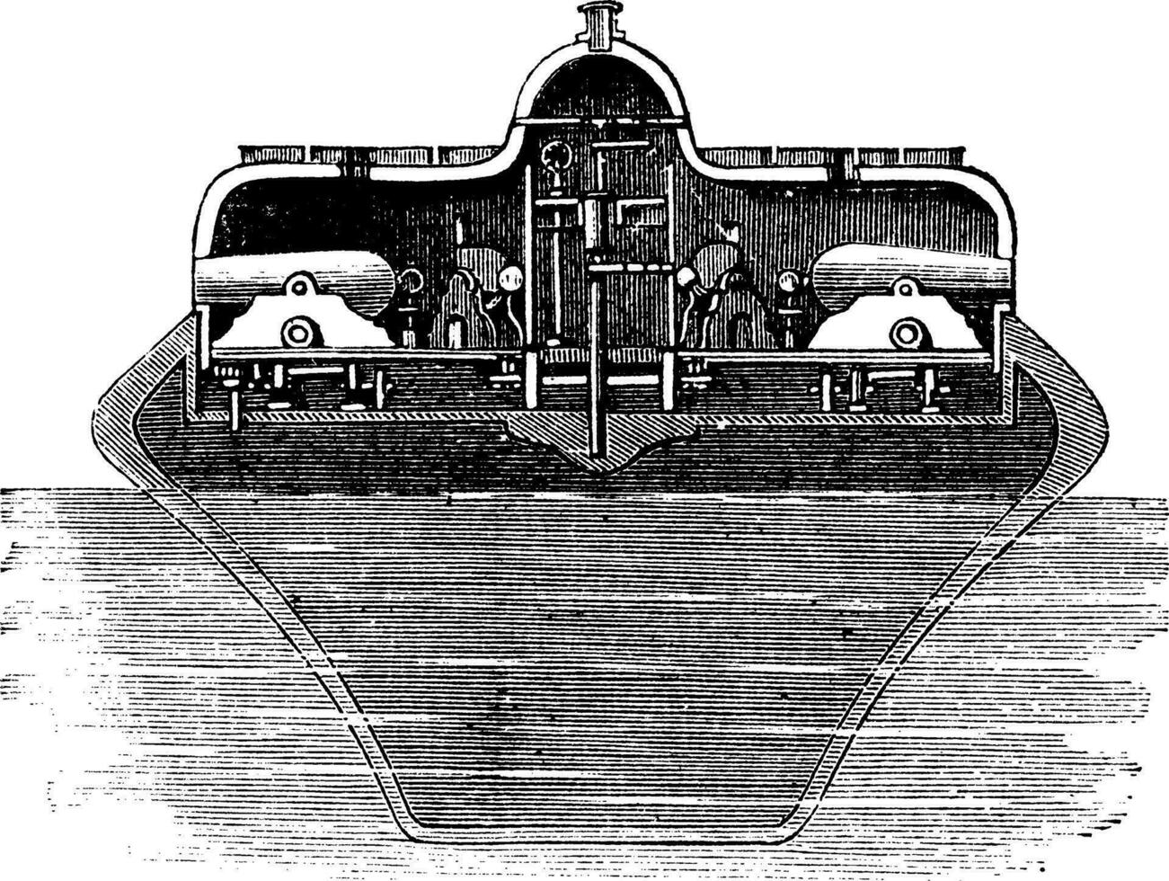 Timby's girevole torretta, Vintage ▾ inciso illustrazione vettore