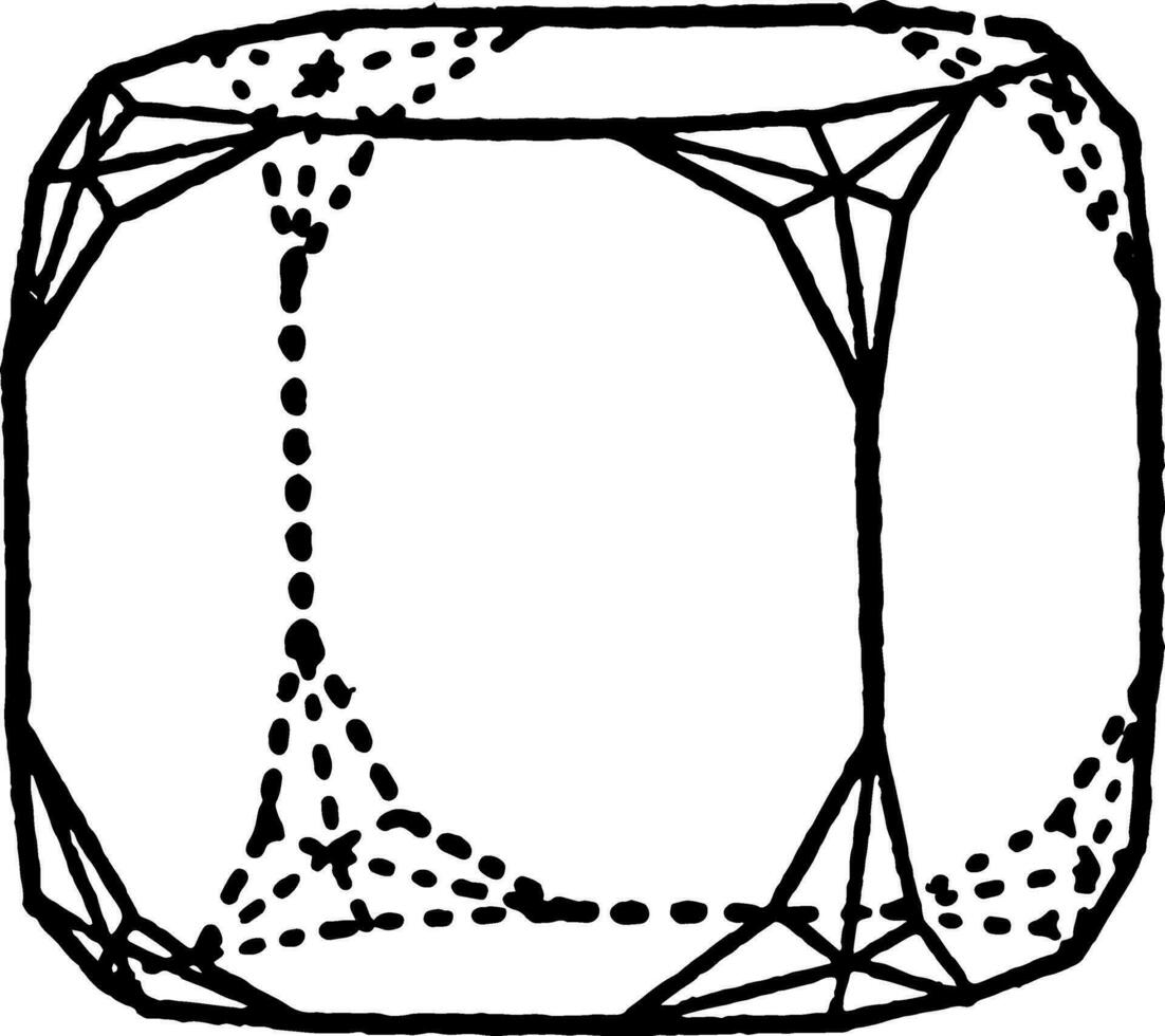 combinazione di esakis-ottaedro e cubo Vintage ▾ illustrazione. vettore