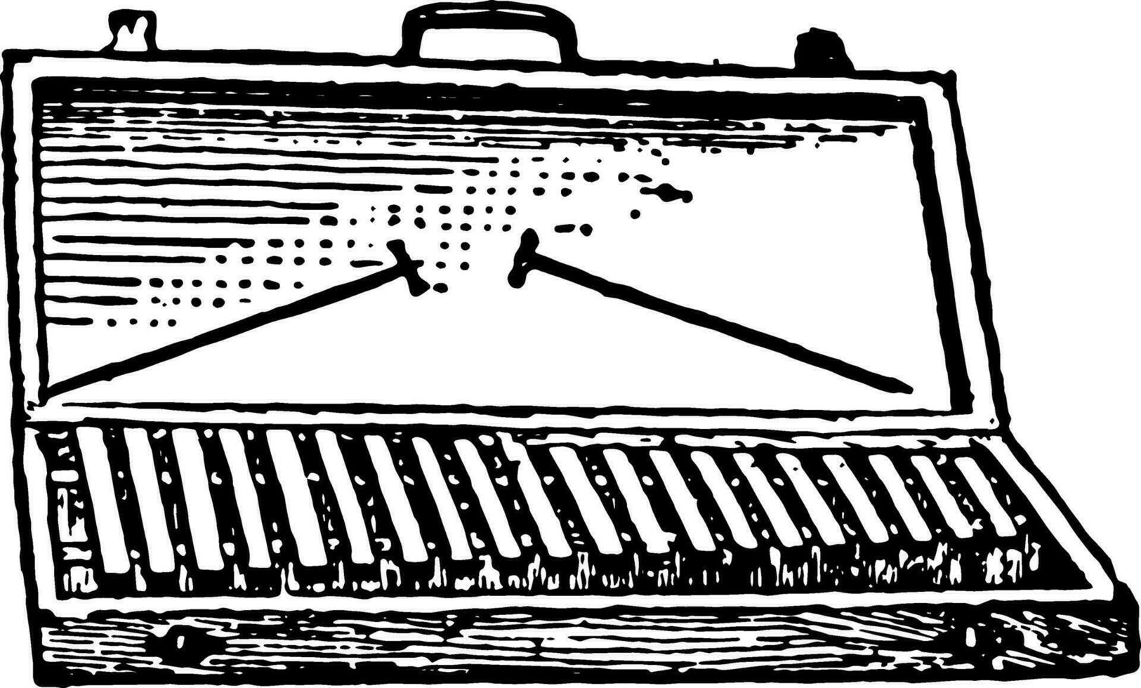 carillon senza clavicembalo, Vintage ▾ illustrazione. vettore