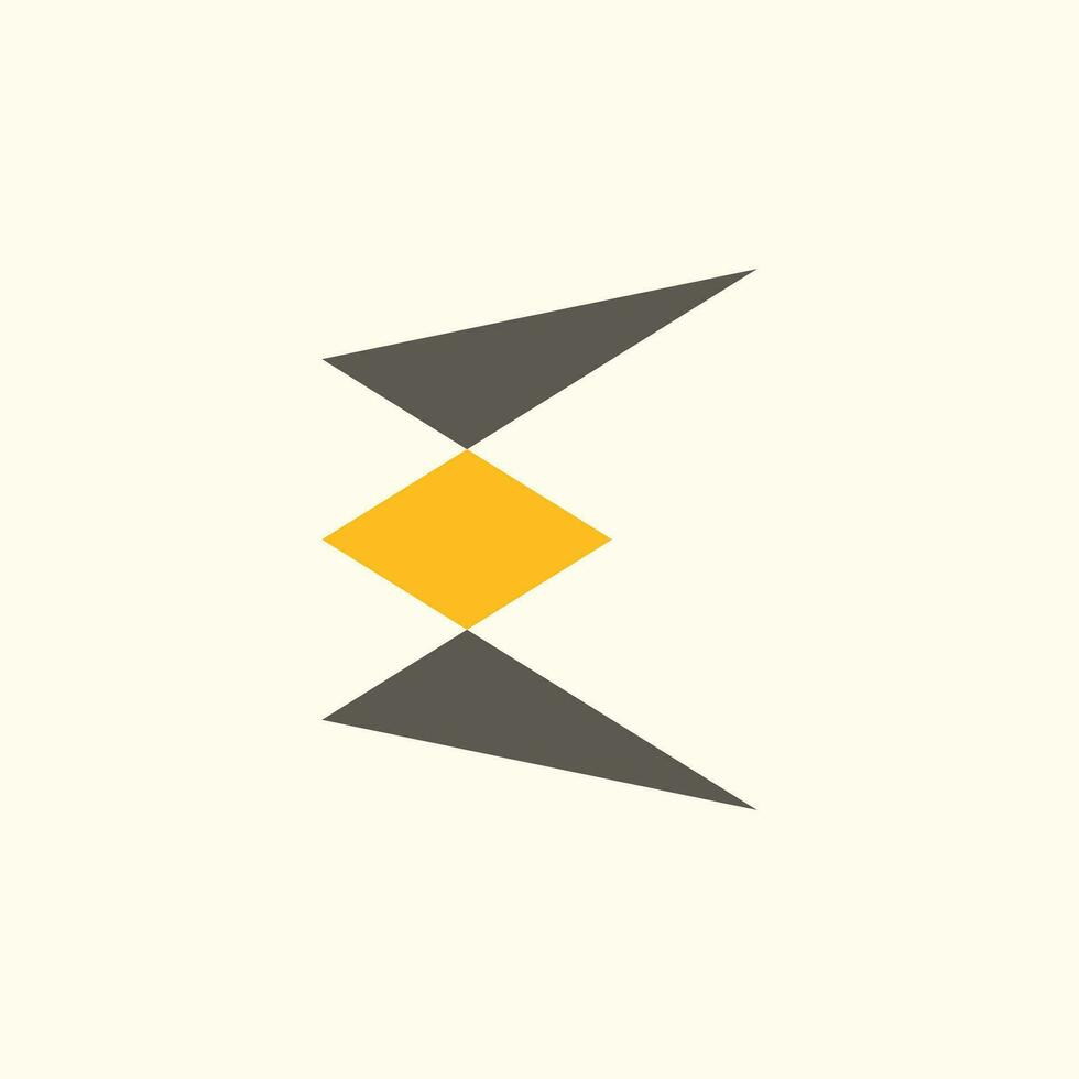 lettera e logo design vettore idea con creativo e semplice concetto
