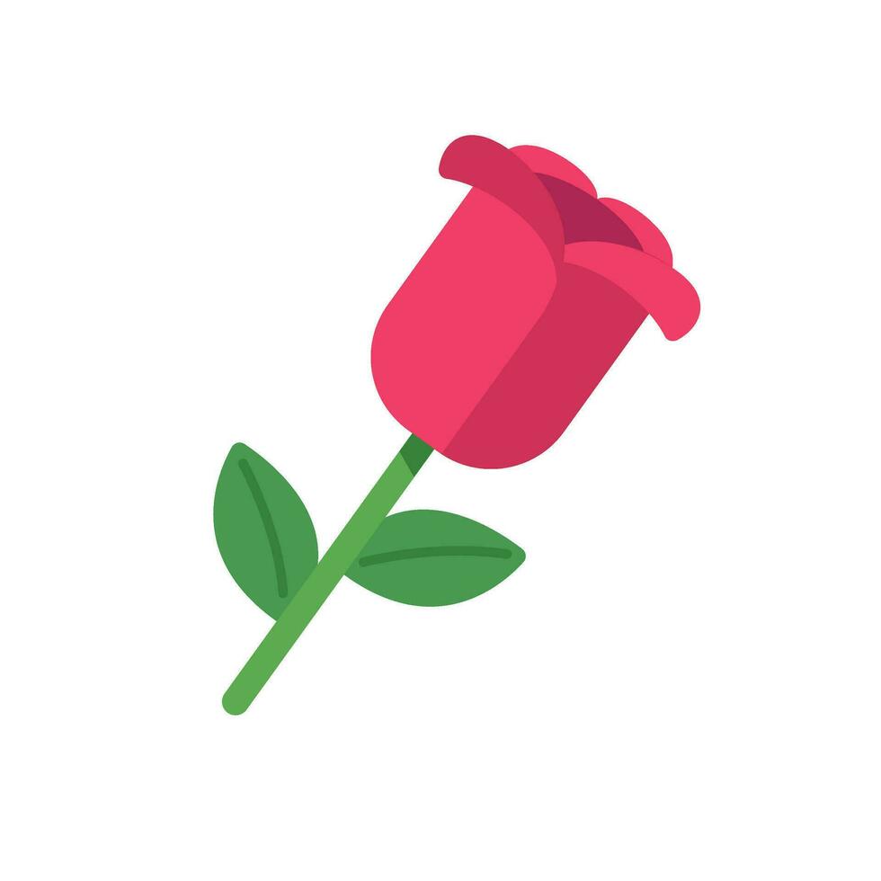 rosso rosa fiore rappresentazione di amore su il nozze giorno vettore