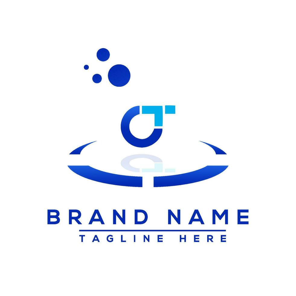 lettera ot blu logo professionale per tutti tipi di attività commerciale vettore