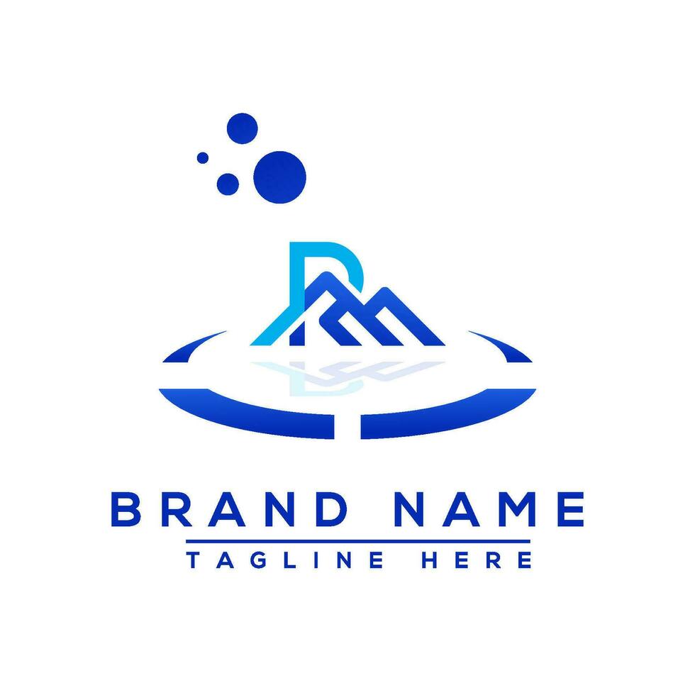 lettera mt blu professionale logo per tutti tipi di attività commerciale vettore