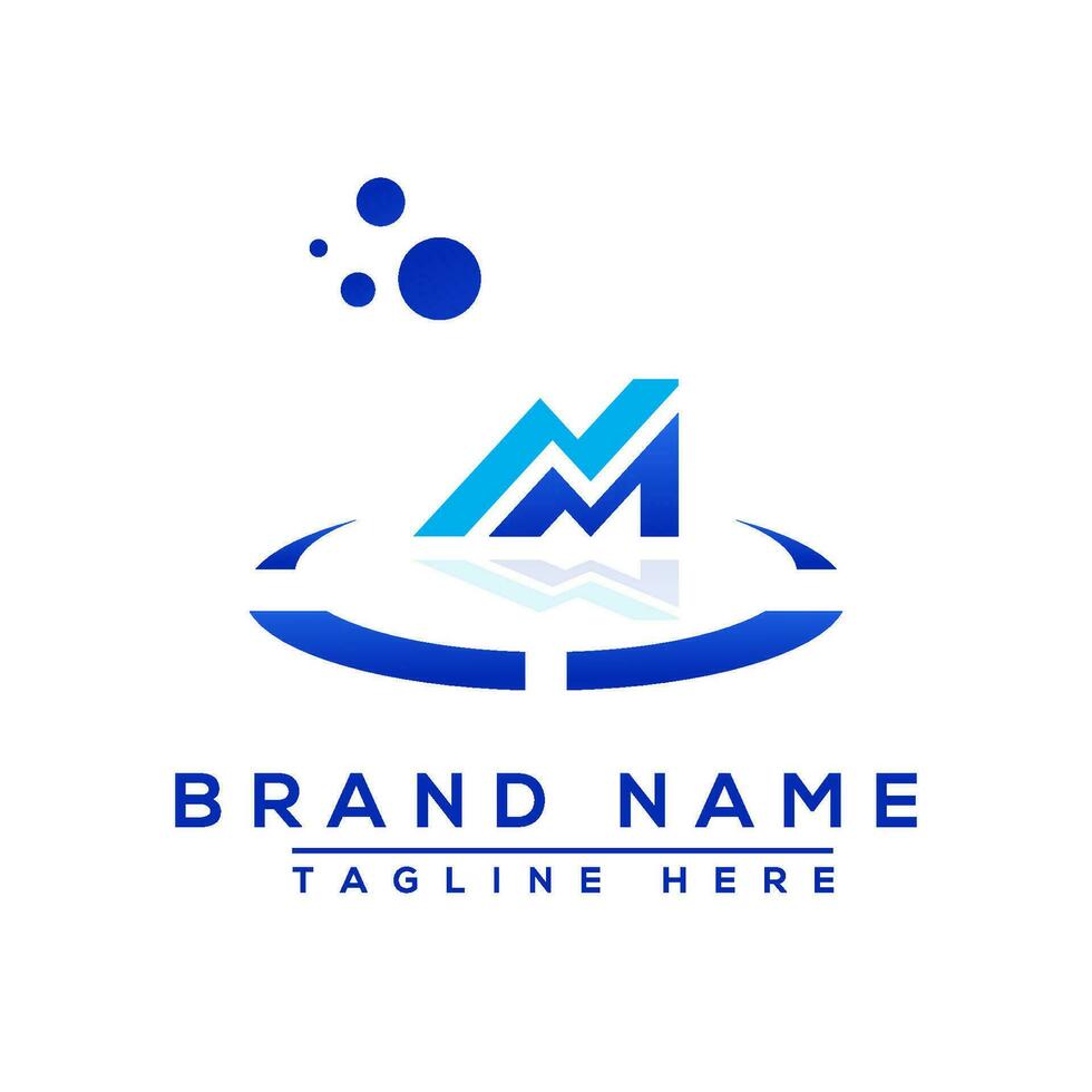 lettera mn blu professionale logo per tutti tipi di attività commerciale vettore