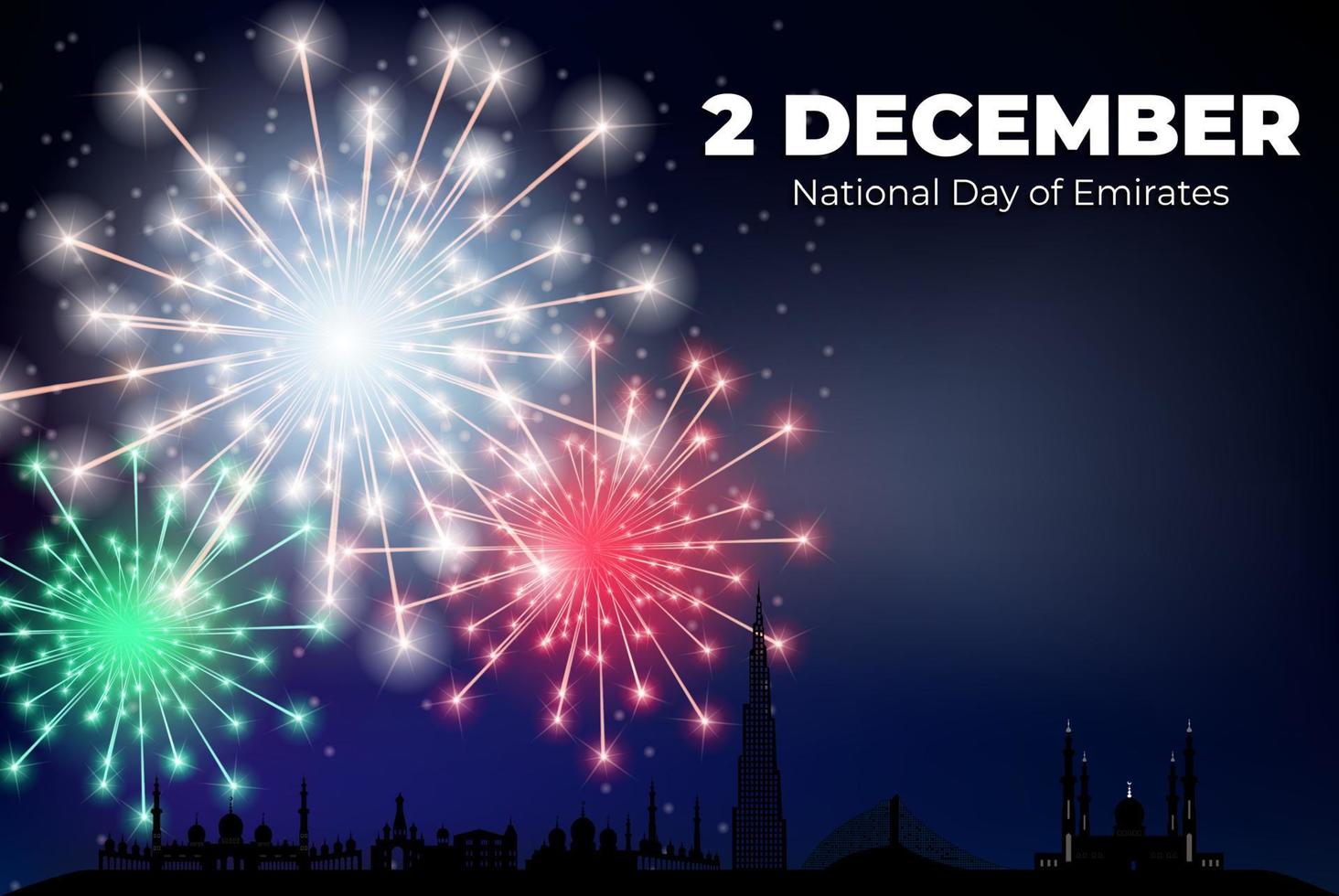 giornata nazionale degli emirati 2 dicembre vacanza sfondo vettore