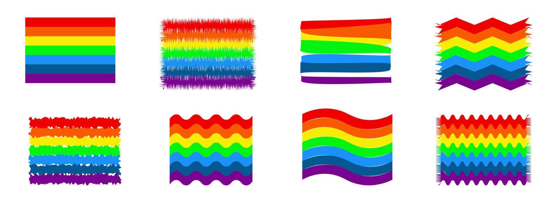 bandiera colori dell'arcobaleno. orgoglio mese.illustrazione vettoriale