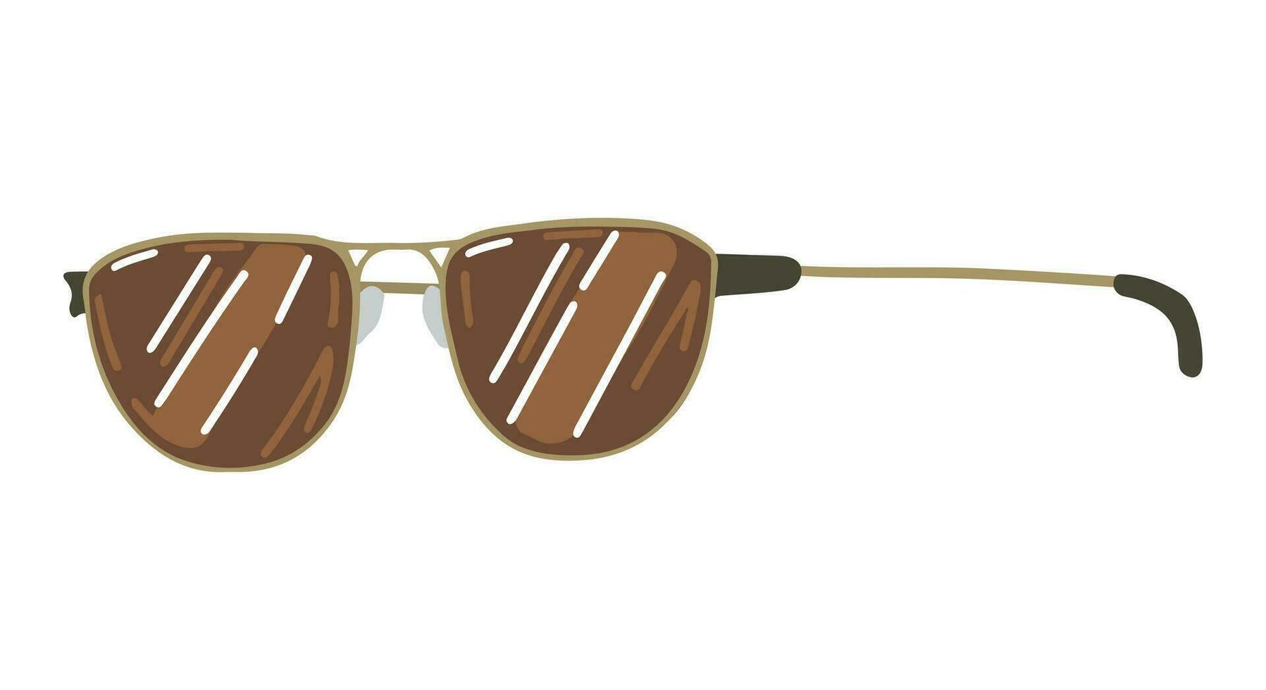 occhiali da sole cartone animato clipart. estate accessorio scarabocchio isolato su bianca. vettore illustrazione nel moderno stile.