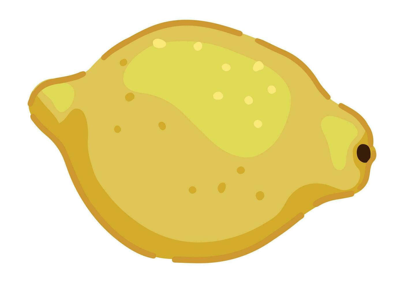 Limone frutta clipart. agrume esotico frutta scarabocchio isolato su bianca. colorato vettore illustrazione nel cartone animato stile.