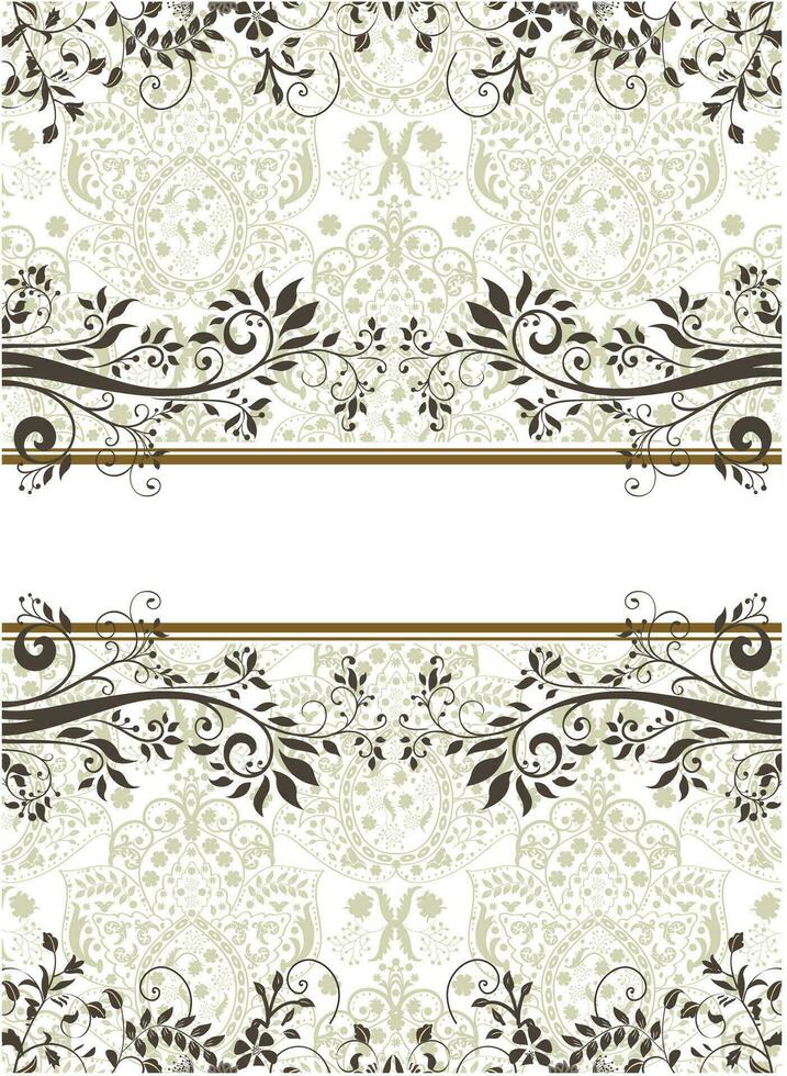 Vintage ▾ invito carta con ornato elegante retrò astratto floreale design vettore