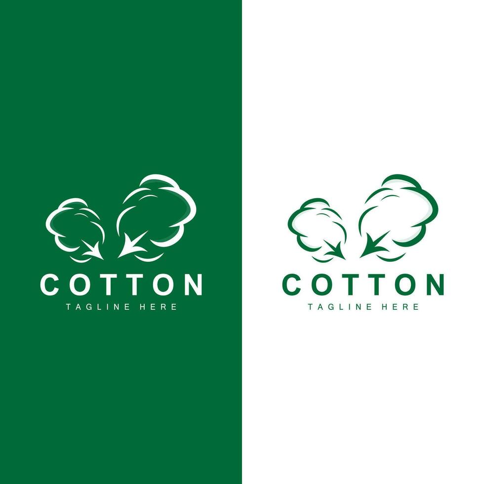 cotone logo pianta design vettore templet simbolo