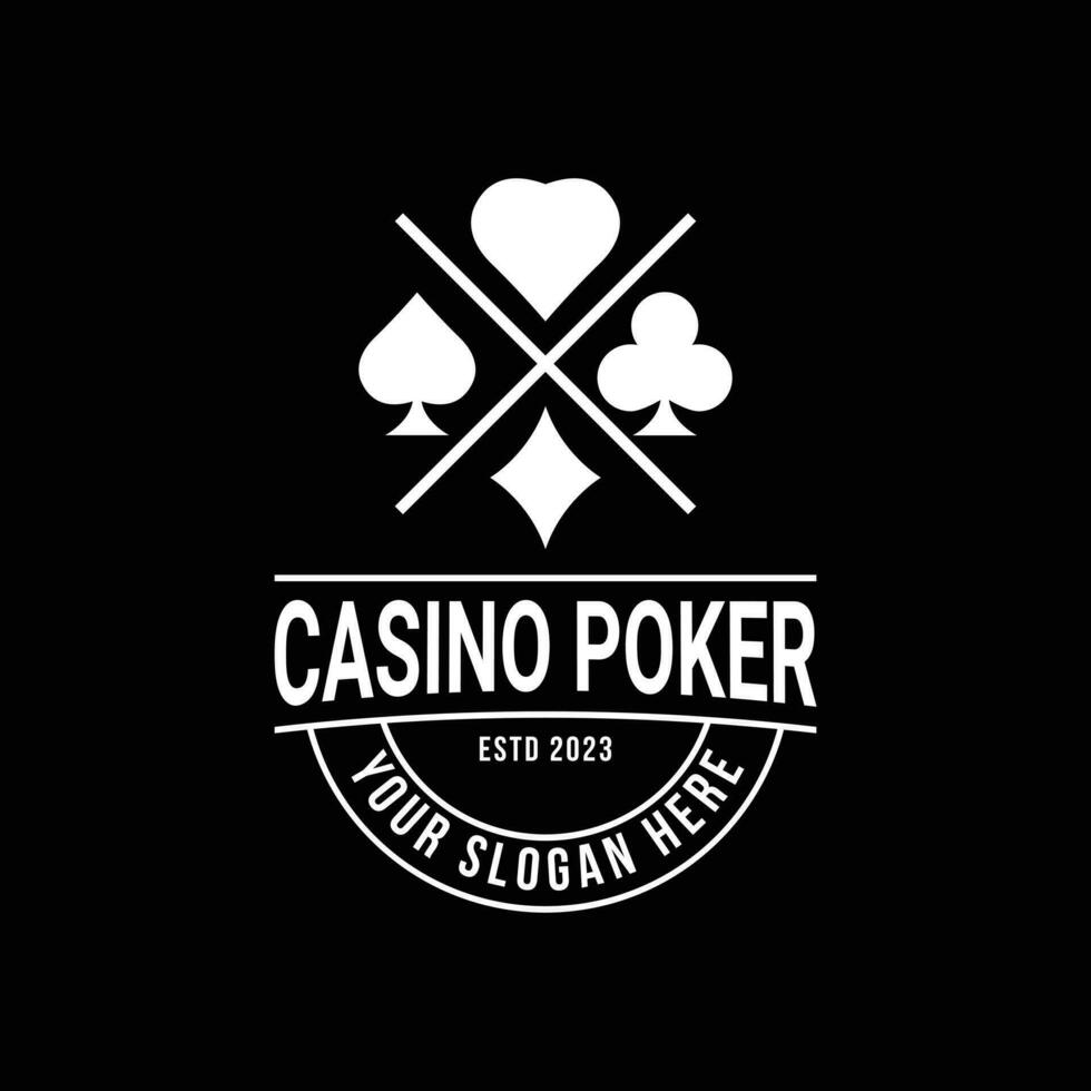 casinò poker patata fritta logo design idee vettore