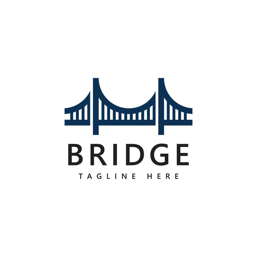 modello di progettazione dell'icona del logo del ponte vettore