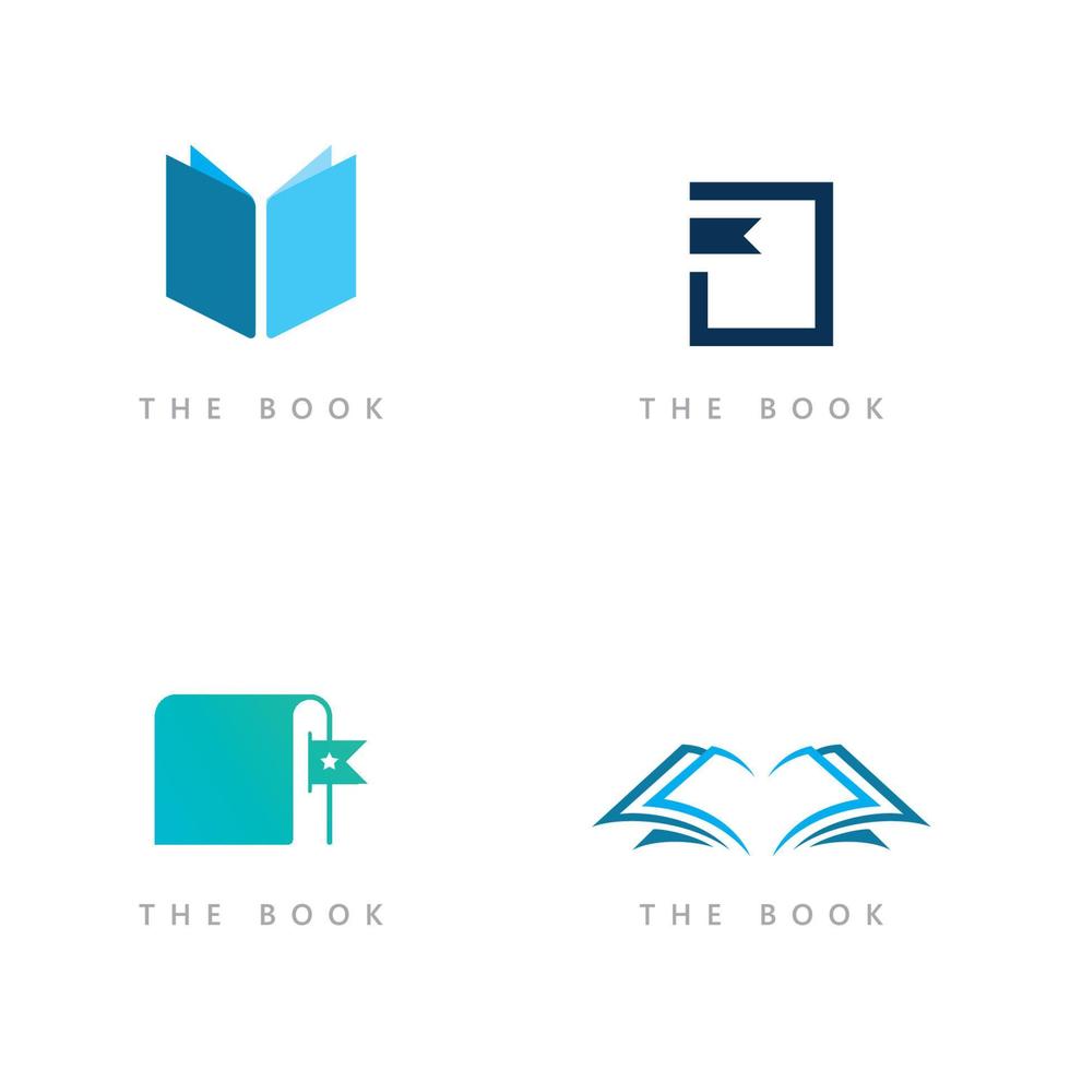 modello icona logo di istruzione. illustrazione del libro aperto vettore