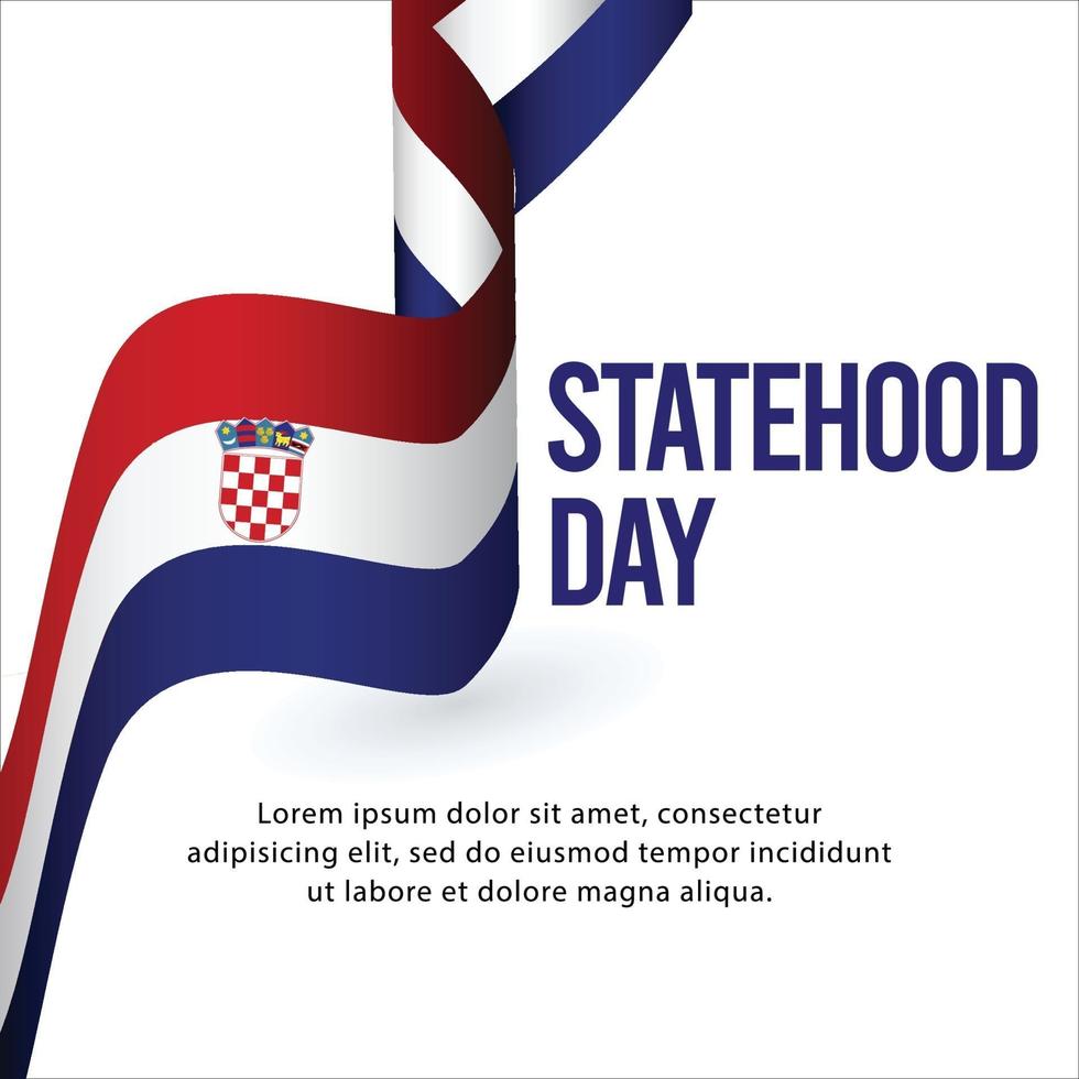 felice giorno dell'indipendenza della croazia. modello, sfondo. illustrazione vettoriale