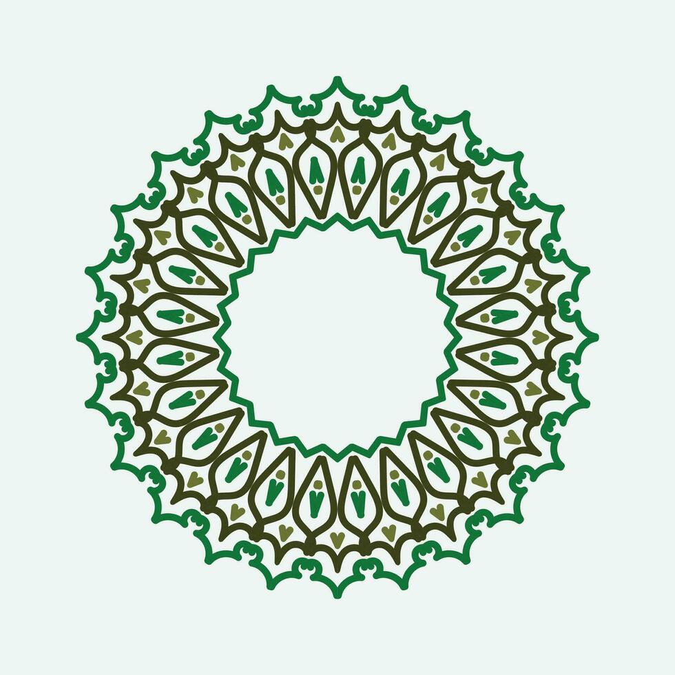 cerchio telaio dettaglio design con verde colore vettore