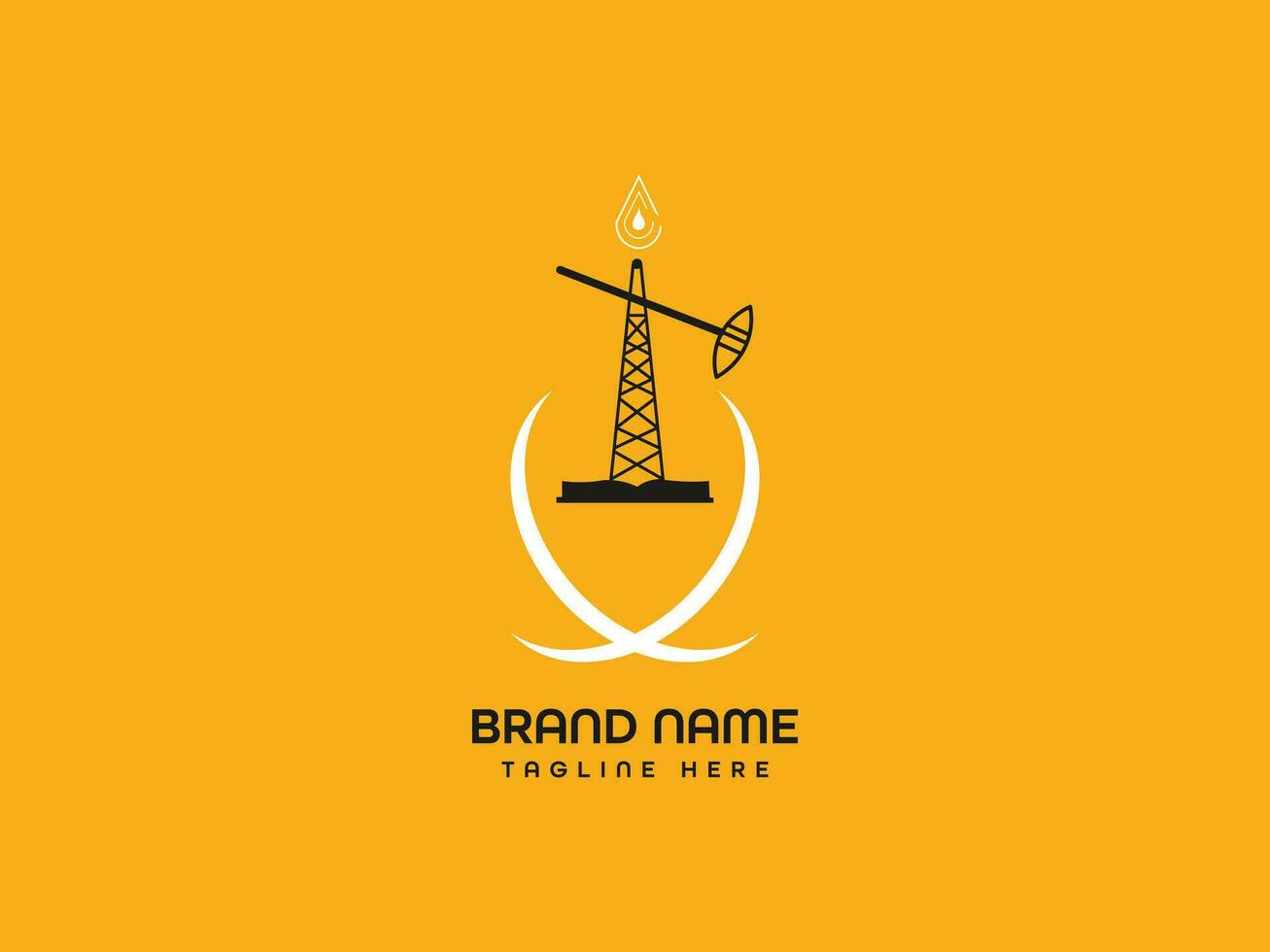 gas e olio produzione logo design vettore