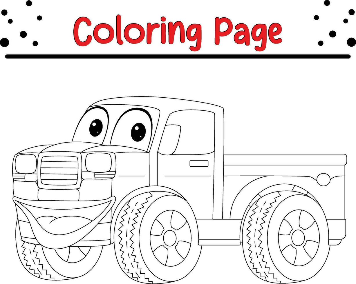 divertente auto Raccogliere portafortuna colorazione pagina vettore