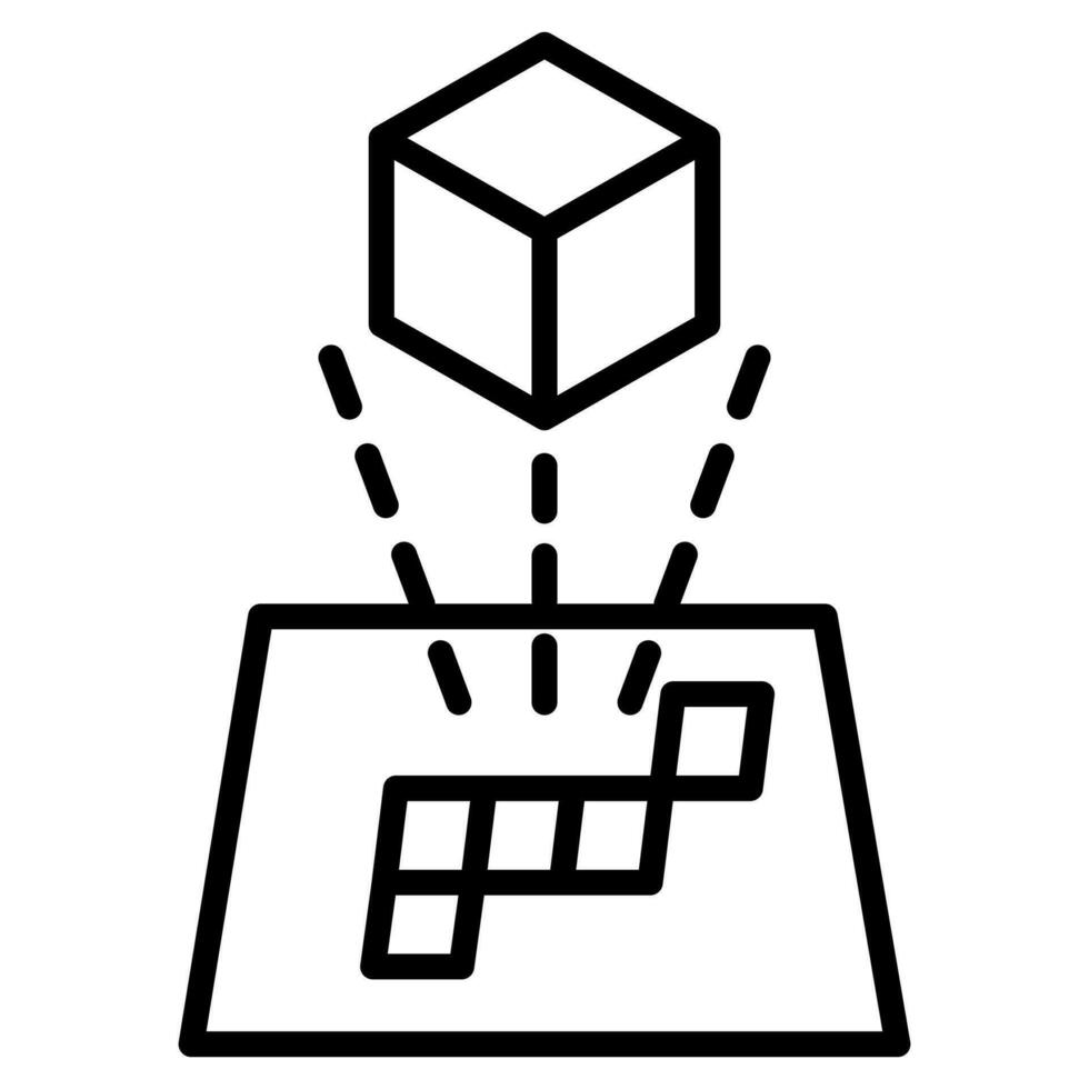 ar proiezione icona linea vettore illustrazione