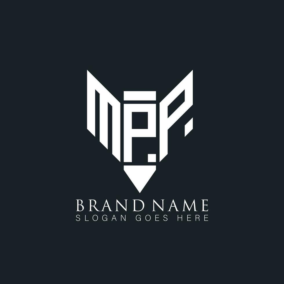 mpp astratto lettera logo. mpp creativo monogramma iniziali lettera logo concetto. mpp unico moderno piatto astratto vettore lettera logo design.