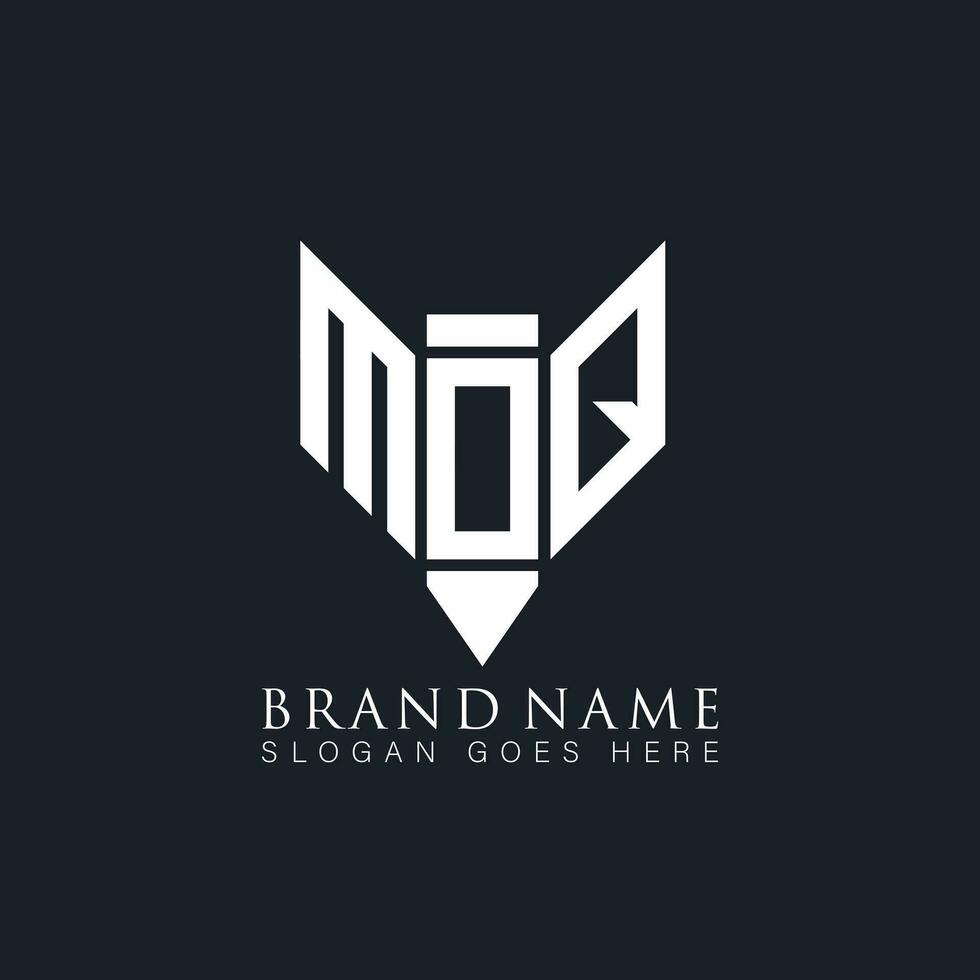 moq astratto lettera logo. moq creativo monogramma iniziali lettera logo concetto. moq unico moderno piatto astratto vettore lettera logo design.