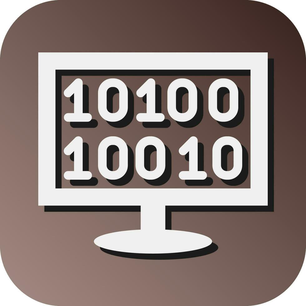 binario codice vettore glifo pendenza sfondo icona per personale e commerciale uso.