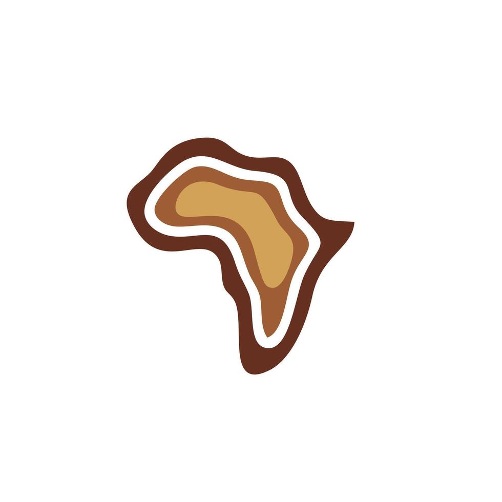 Africa carta geografica logo astratto modello eps vettore