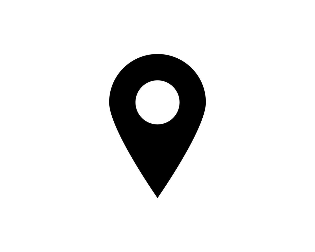 icona della posizione. pin point mappa contorno isolato su sfondo bianco. illustrazione vettoriale. vettore