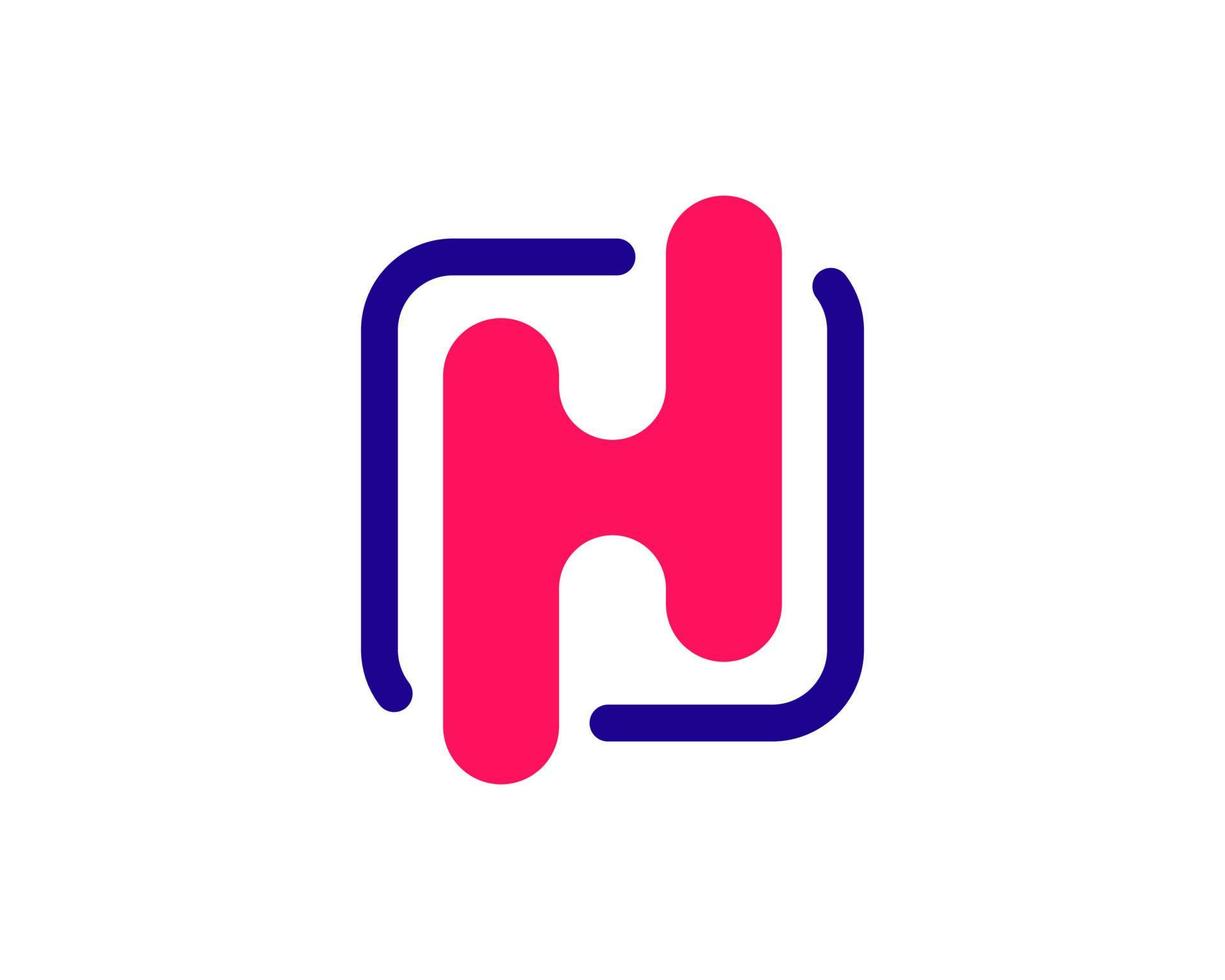 lettera h logo modello disegno vettoriale, emblema, concetto di design, simbolo creativo, icona vettore