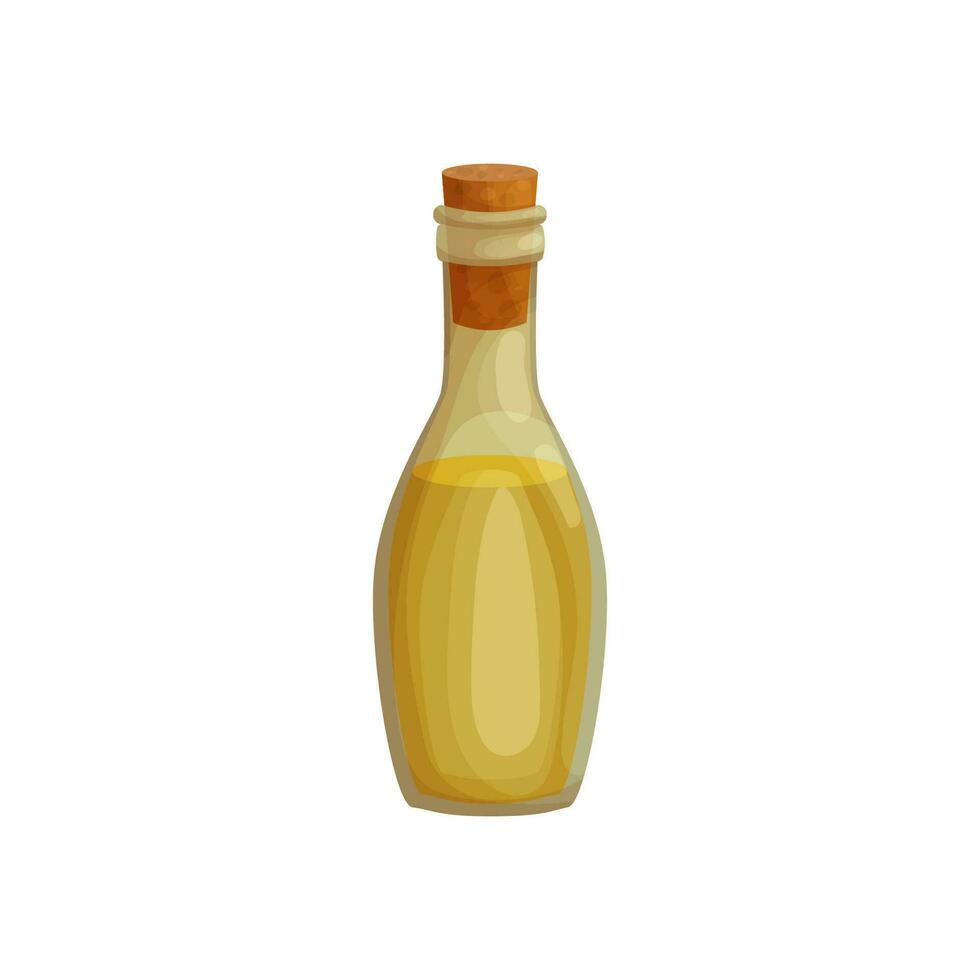 bicchiere bottiglia di essenziale olio o guarigione balsamo nel cartone animato stile. aromaterapia olio per terme, culinario e profumeria. vietnamita balsamo. icona per sito web disegno, confezione vettore