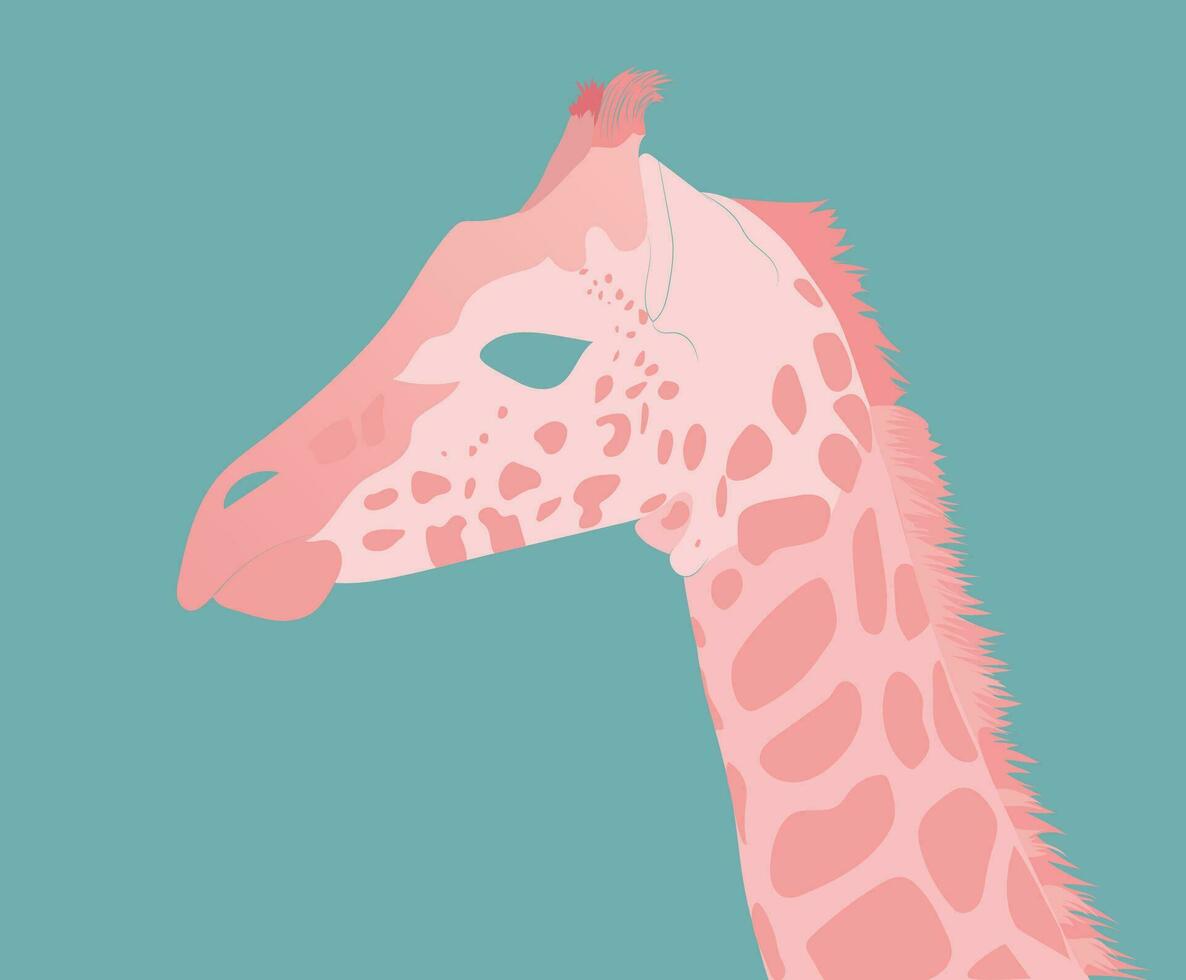 bambino giraffa duotone vettore