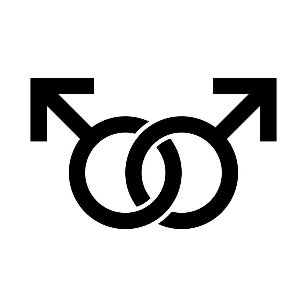 gay simbolo icona isolato su bianca sfondo. omosessuale compagno simbolo. Due femmina icone quello appartenere per il lgbt Comunità. vettore illustrazione.
