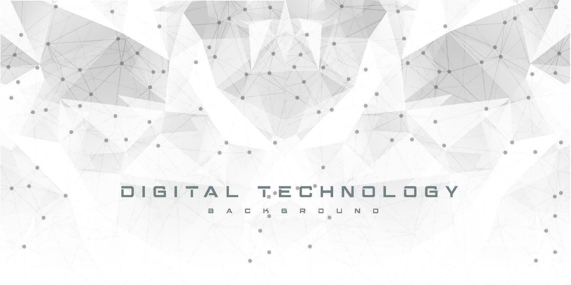 astratto digitale tecnologia Ciao Tech futuristico grigio bianca sfondo, informatica informazione comunicazione, innovazione futuro Tech dati, Internet Rete connessione, ai grande dati Linee punti, circuito vettore