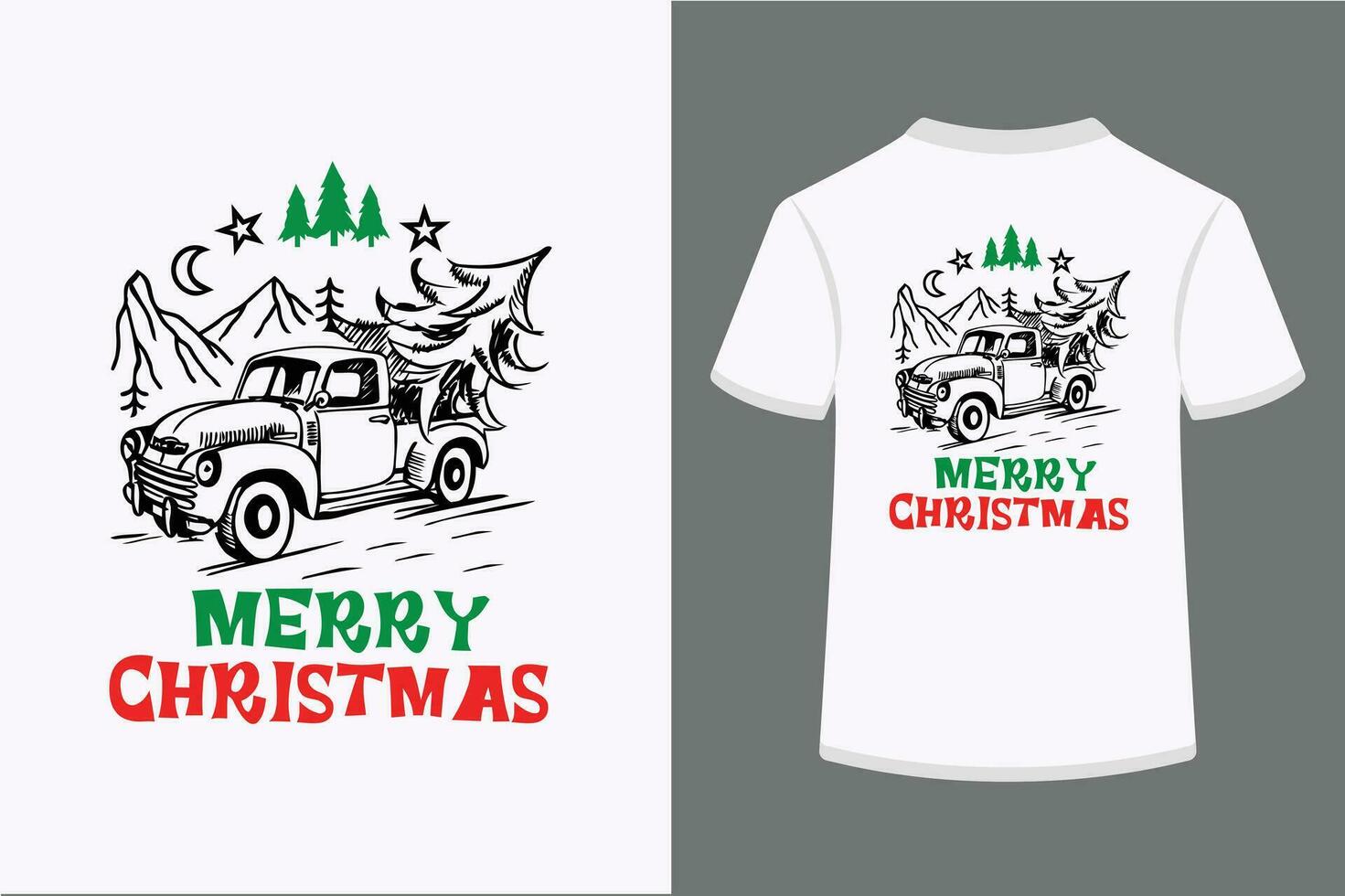allegro Natale vettore maglietta design.