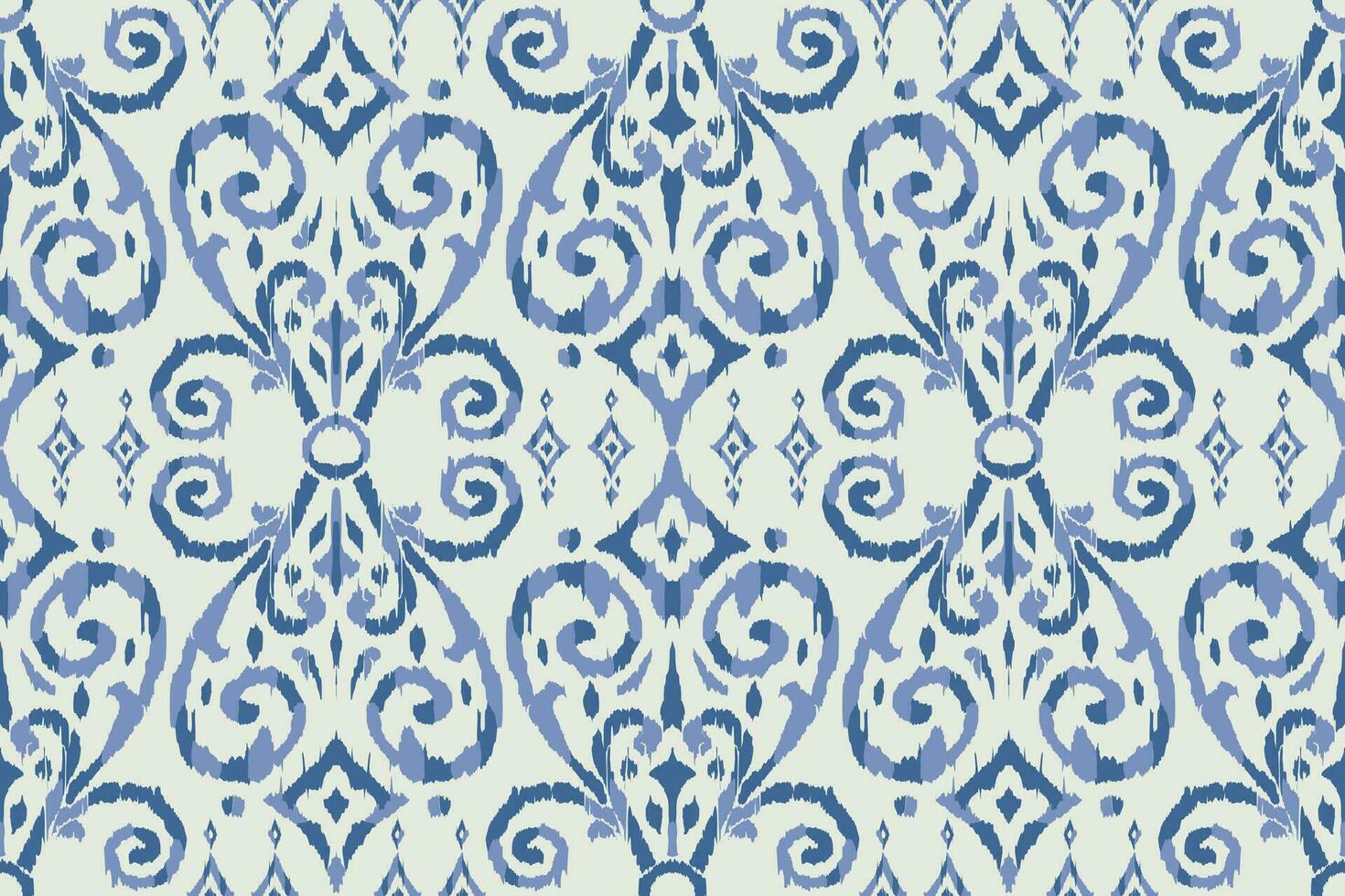 floreale Vintage ▾ senza soluzione di continuità modello per retrò sfondi. incantata Vintage ▾ fiori. congelato Elsa inverno ispirato. design per involucro carta, sfondo, tessuti e moda Abiti. ikat modello. vettore