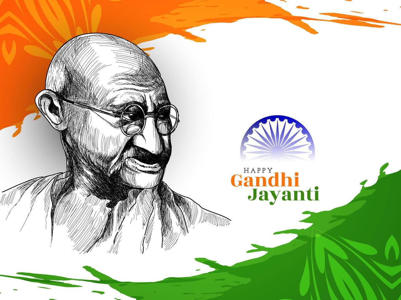 felice celebrazione gandhi jayanti saluto sfondo moderno vettore