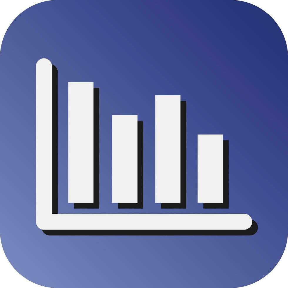 bar grafico vettore glifo pendenza sfondo icona per personale e commerciale uso.