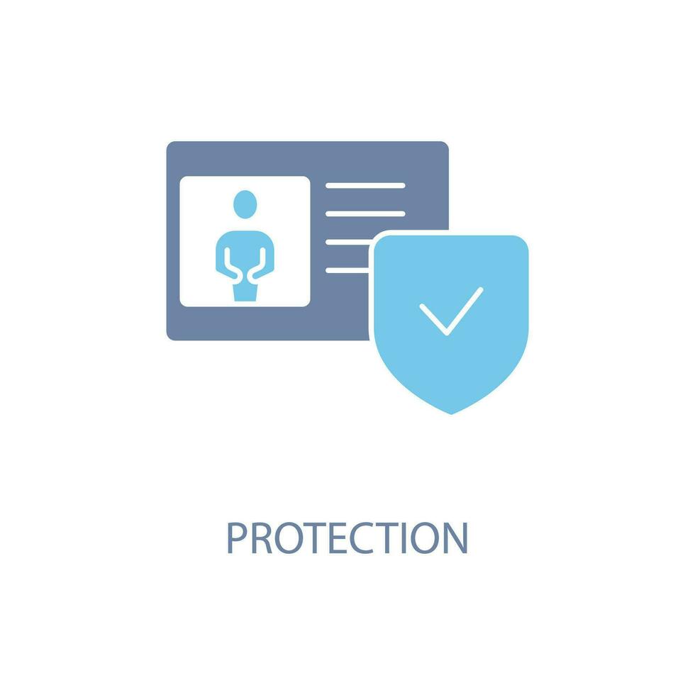 protezione concetto linea icona. semplice elemento illustrazione.protezione concetto schema simbolo design. vettore