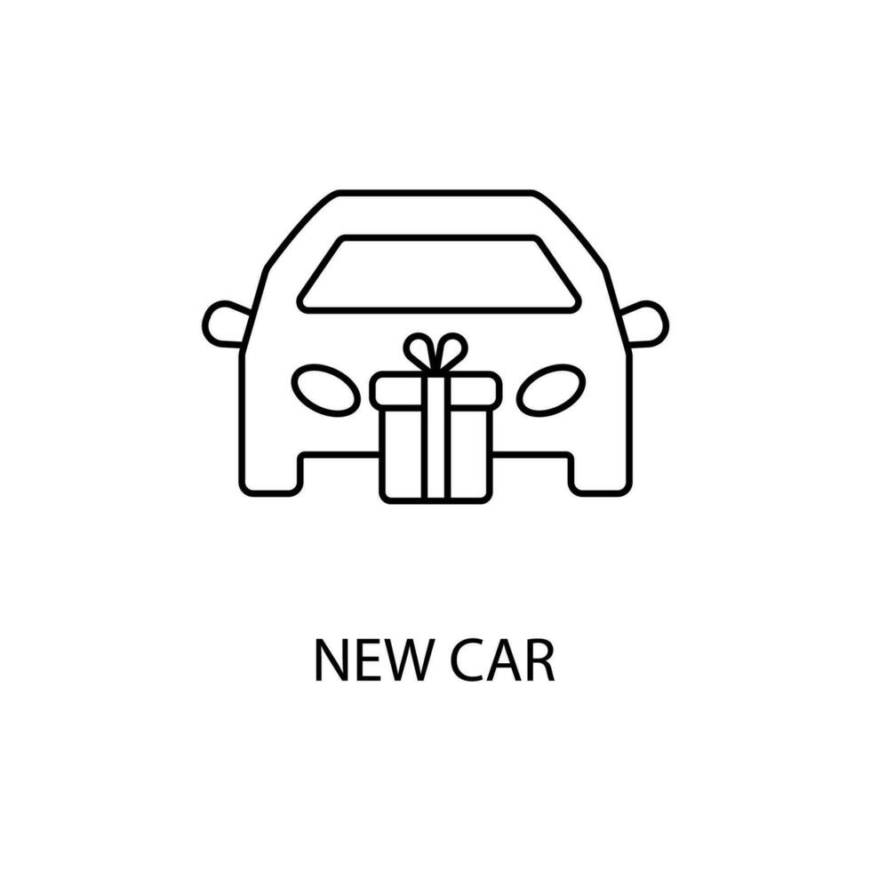 nuovo auto concetto linea icona. semplice elemento illustrazione. nuovo auto concetto schema simbolo design. vettore