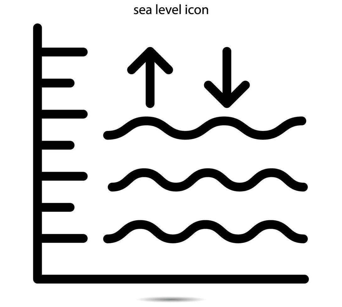 mare livello icona, vettore illustrazione