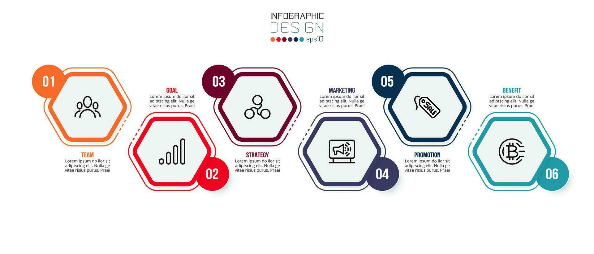 modello di infografica aziendale grafico cronologico. vettore