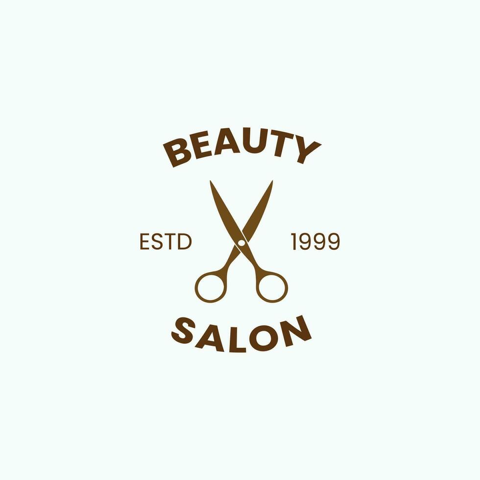bellezza salone Vintage ▾ logo design vettore