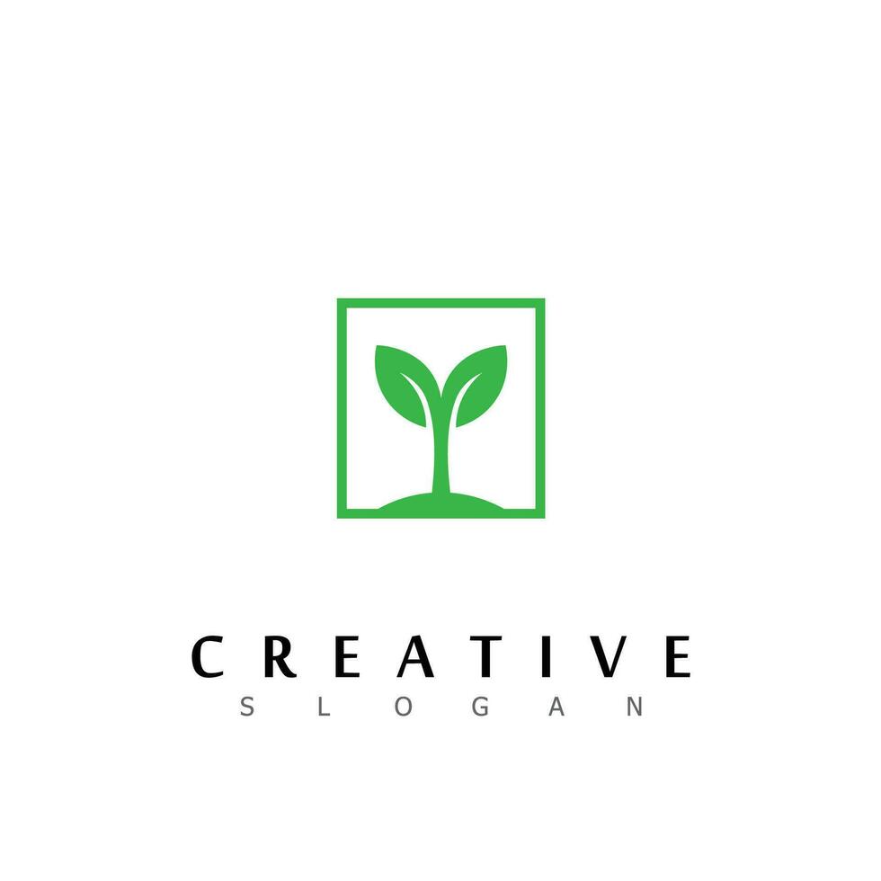 natura logo design crescita eco verde bio biologico vettore