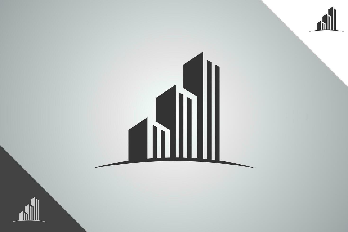 minimo e moderno edificio logotipo. architetto e costruzione marca identità design modello. Perfetto logo per attività commerciale relazionato per costruzione industria. isolato sfondo. vettore eps 10.